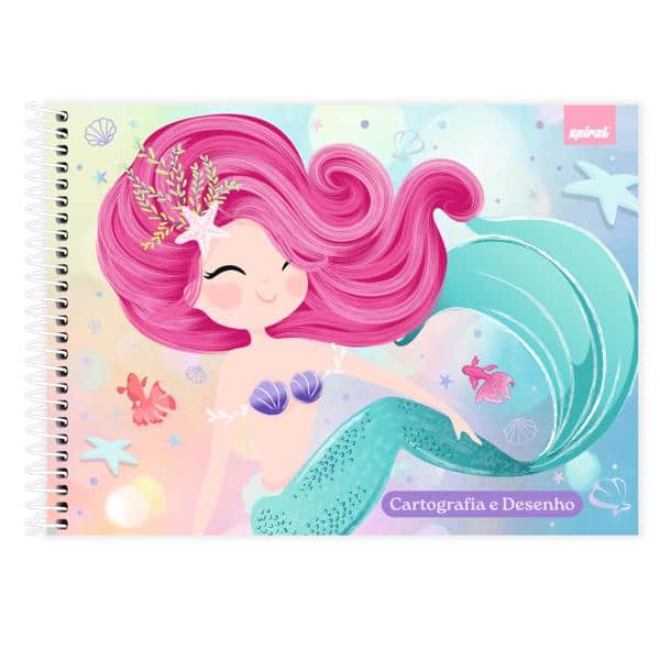 Caderno cartografia capa dura 80fls Sereia 2638830 Spiral Ten PT 1 UN