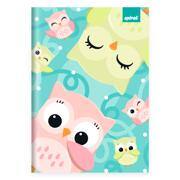 Caderno 1/4 , Capa dura, costurado, 80 folhas, Corujinhas, 2638847, Spiral Cor - PT 1 UN Caderno 1/4 , Capa dura, costurado, 80 folhas, Corujinhas, 2638847, Spiral Cor - PT 1 UN