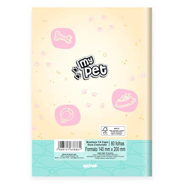 Caderno 1/4 , Capa dura, costurado, 80 folhas, My Pet, Gatinhos, 2638861, Spiral Pet - PT 1 UN Caderno 1/4 , Capa dura, costurado, 80 folhas, My Pet, Gatinhos, 2638861, Spiral Pet - PT 1 UN
