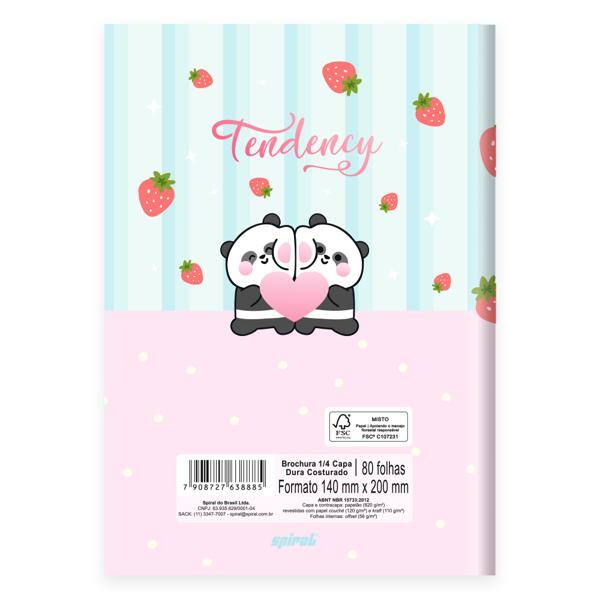 Caderno 1/4 , Capa dura, costurado, 80 folhas, Panda, 2638885, Spiral Ten - PT 1 UN Caderno 1/4 , Capa dura, costurado, 80 folhas, Panda, 2638885, Spiral Ten - PT 1 UN