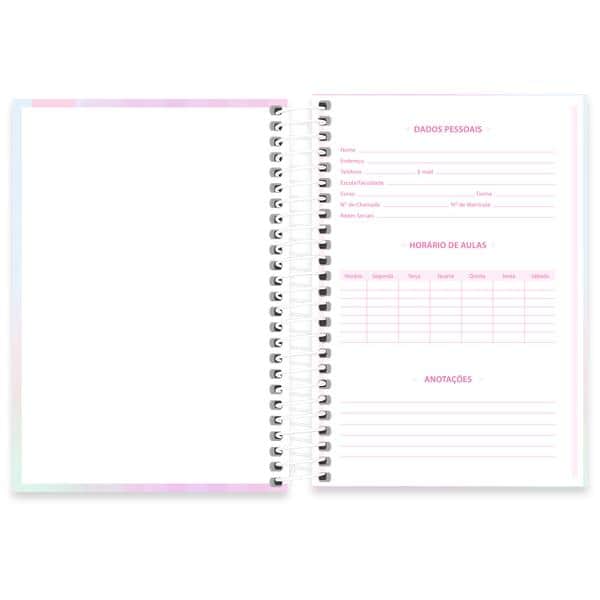 Caderno 1/4, Capa dura, Espiral, 160 folhas, Flutter, Spiral Flu - PT 1 UN