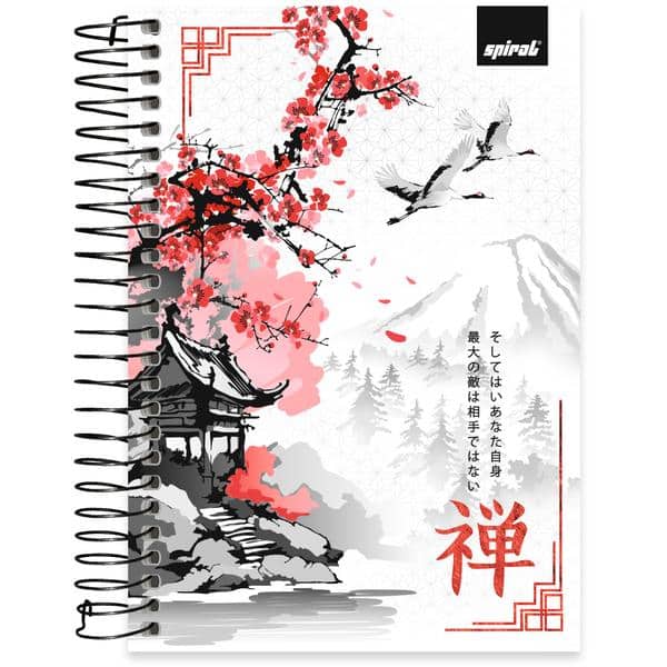 Caderno 1/4, Capa dura, Espiral, 160 folhas, Zen, 2638984, Spiral Zen - PT 1 UN