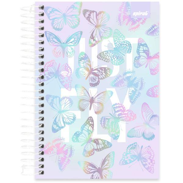 Caderno 1/4, Capa dura, Espiral, 80 folhas, Flutter, 2638915, Spiral Flu - PT 1 UN