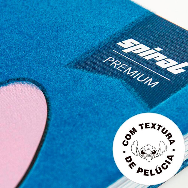 Caderno Universitário Disney Stitch Capa Premium com Flocagem, 1 x 1, 80 folhas, 2638144, Spiral Ds - PT 1 UN Caderno Universitário Disney Stitch Capa Premium com Flocagem, 1 x 1, 80 folhas, 2638144, Spiral Ds - PT 1 UN