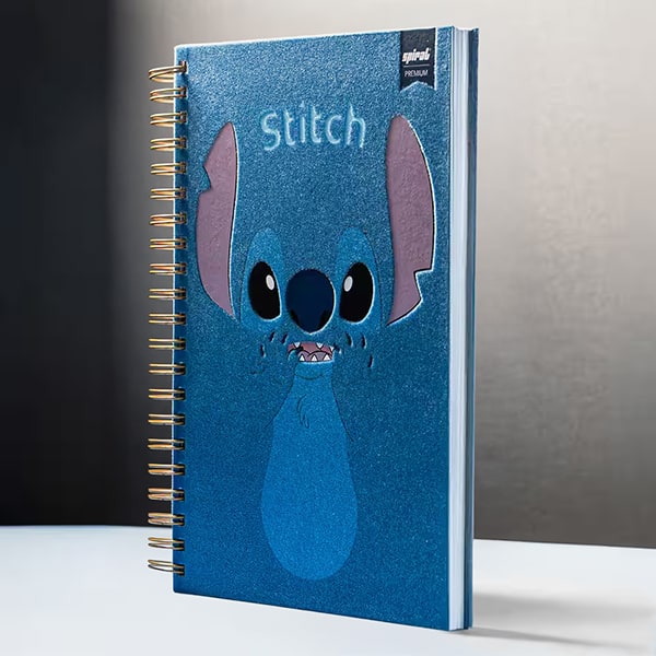 Caderno Universitário Disney Stitch Capa Premium com Flocagem, 1 x 1, 80 folhas, 2638144, Spiral Ds - PT 1 UN Caderno Universitário Disney Stitch Capa Premium com Flocagem, 1 x 1, 80 folhas, 2638144, Spiral Ds - PT 1 UN
