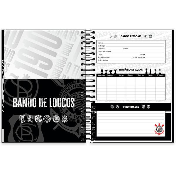 Caderno Universitário Capa Dura Premium, 10 x 1, 150 folhas, Corinthians, 2638397, Spiral Sccp - PT 1 UN Caderno Universitário Capa Dura Premium, 10 x 1, 150 folhas, Corinthians, 2638397, Spiral Sccp - PT 1 UN