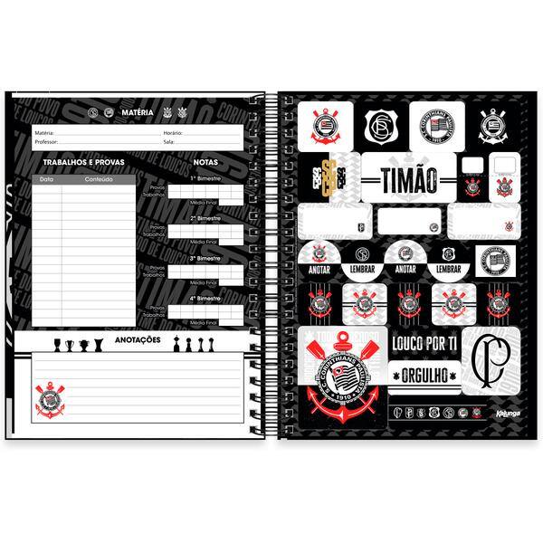 Caderno Universitário Capa Dura Premium, 10 x 1, 150 folhas, Corinthians, 2638397, Spiral Sccp - PT 1 UN Caderno Universitário Capa Dura Premium, 10 x 1, 150 folhas, Corinthians, 2638397, Spiral Sccp - PT 1 UN