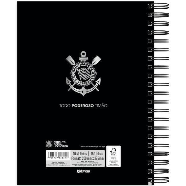 Caderno Universitário Capa Dura Premium, 10 x 1, 150 folhas, Corinthians, 2638397, Spiral Sccp - PT 1 UN Caderno Universitário Capa Dura Premium, 10 x 1, 150 folhas, Corinthians, 2638397, Spiral Sccp - PT 1 UN