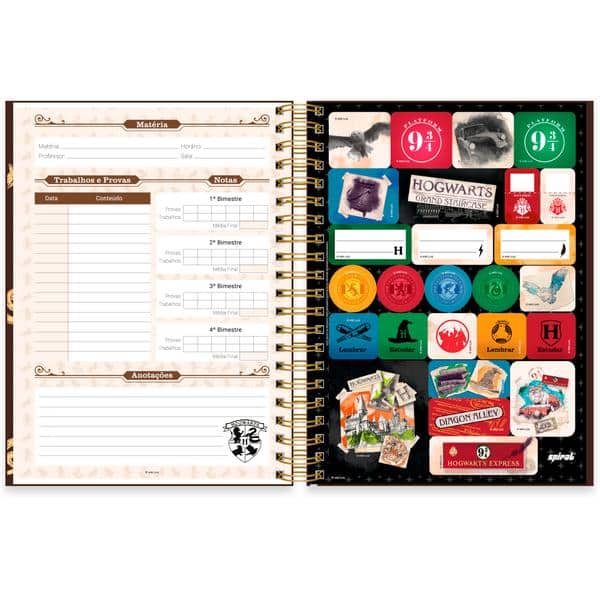 Caderno Universitário Capa Dura Premium, 10 x 1, 150 folhas, Harry Potter, 2638403, Spiral Hpt - PT 1 UN Caderno Universitário Capa Dura Premium, 10 x 1, 150 folhas, Harry Potter, 2638403, Spiral Hpt - PT 1 UN