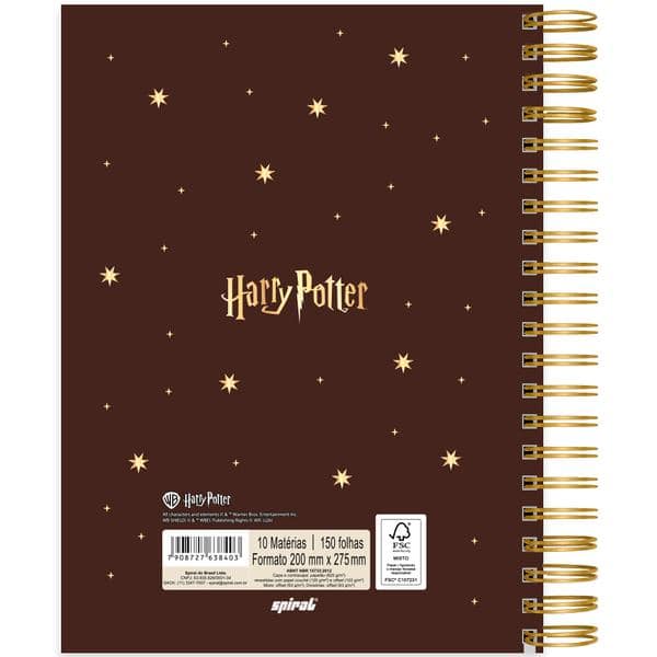 Caderno Universitário Capa Dura Premium, 10 x 1, 150 folhas, Harry Potter, 2638403, Spiral Hpt - PT 1 UN Caderno Universitário Capa Dura Premium, 10 x 1, 150 folhas, Harry Potter, 2638403, Spiral Hpt - PT 1 UN