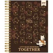 Caderno Universitário Capa Dura Premium, 10 x 1, 150 folhas, Ursinho Pooh, 2638427, Spiral Pooh - PT 1 UN