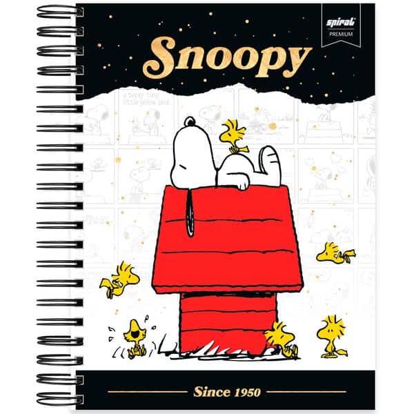 Caderno Universitário Capa Dura Premium, 10 x 1, 150 folhas, Snoopy, 2638434, Spiral Sno - PT 1 UN Caderno Universitário Capa Dura Premium, 10 x 1, 150 folhas, Snoopy, 2638434, Spiral Sno - PT 1 UN