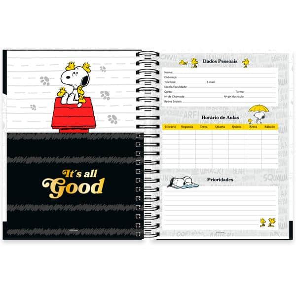 Caderno Universitário Capa Dura Premium, 10 x 1, 150 folhas, Snoopy, 2638434, Spiral Sno - PT 1 UN Caderno Universitário Capa Dura Premium, 10 x 1, 150 folhas, Snoopy, 2638434, Spiral Sno - PT 1 UN