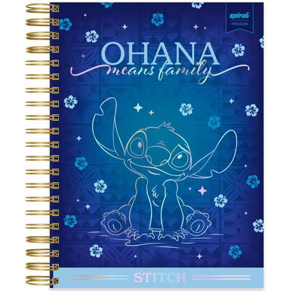 Caderno Universitário Capa Dura Premium, 10 x 1, 150 folhas, Stitch, 2638441, Spiral Ds - PT 1 UN Caderno Universitário Capa Dura Premium, 10 x 1, 150 folhas, Stitch, 2638441, Spiral Ds - PT 1 UN