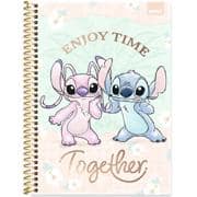 Caderno Universitário Capa Dura, 1 x 1, 80 Folhas, Stitch, 2639837, Spiral Ds - PT 1 UN