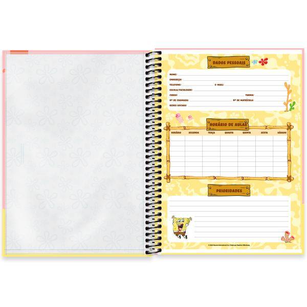 Caderno Universitário Capa Dura, 1 x 1, 80 Folhas, Bob Esponja, 2642585, Spiral Bob - PT 1 UN Caderno Universitário Capa Dura, 1 x 1, 80 Folhas, Bob Esponja, 2642585, Spiral Bob - PT 1 UN