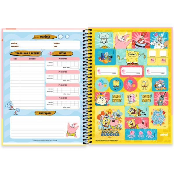 Caderno Universitário Capa Dura, 1 x 1, 80 Folhas, Bob Esponja, 2642585, Spiral Bob - PT 1 UN Caderno Universitário Capa Dura, 1 x 1, 80 Folhas, Bob Esponja, 2642585, Spiral Bob - PT 1 UN