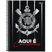 Caderno universitário capa dura, 1x1 80 folhas, Corinthians, 2639554, Spiral Sccp - PT 1 UN Caderno universitário capa dura, 1x1 80 folhas, Corinthians, 2639554, Spiral Sccp - PT 1 UN