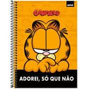 Caderno Universitário Capa Dura, 1 x 1, 80 Folhas, Garfield, 2639592, Spiral Gar - PT 1 UN