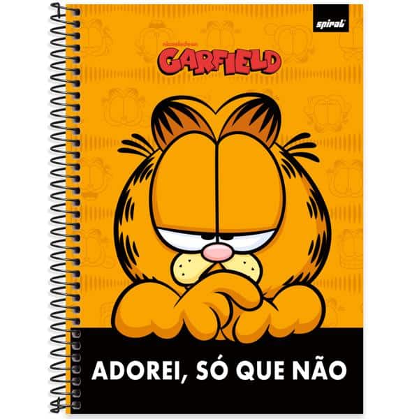 Caderno Universitário Capa Dura, 1 x 1, 80 Folhas, Garfield, 2639592, Spiral Gar - PT 1 UN Caderno Universitário Capa Dura, 1 x 1, 80 Folhas, Garfield, 2639592, Spiral Gar - PT 1 UN