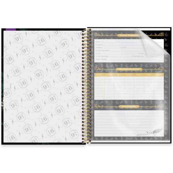 Caderno Universitário Capa Dura, 1 x 1, 80 folhas, Harry Potter, 2639608, Spiral Hpt - PT 1 UN