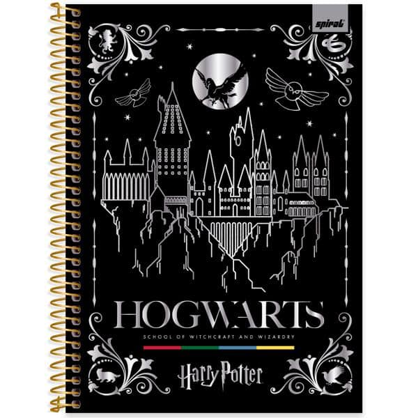 Caderno Universitário Capa Dura, 1 x 1, 80 folhas, Harry Potter, 2639615, Spiral Hpt - PT 1 UN