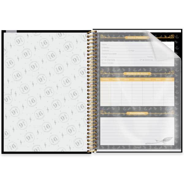 Caderno Universitário Capa Dura, 1 x 1, 80 folhas, Harry Potter, 2639615, Spiral Hpt - PT 1 UN