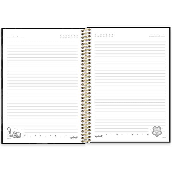 Caderno Universitário Capa Dura, 1 x 1, 80 folhas, Harry Potter Charms, 2639622, Spiral Hpc - PT 1 UN