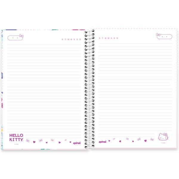 Caderno Universitário Capa Dura, 1 x 1, 80 folhas, Hello Kitty, 2639646, Spiral Hki - PT 1 UN