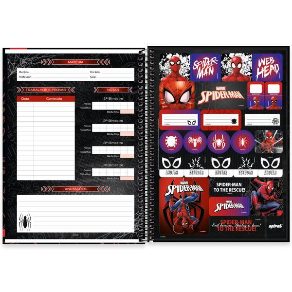 Caderno Universitário Capa Dura, 1 x 1, 80 Folhas, Homem Aranha, 2639660, Spiral Mha - PT 1 UN Caderno Universitário Capa Dura, 1 x 1, 80 Folhas, Homem Aranha, 2639660, Spiral Mha - PT 1 UN