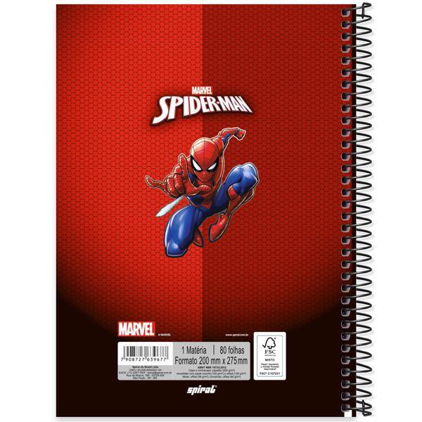 Caderno Universitário Capa Dura, 1 x 1, 80 Folhas, Homem Aranha, 2639677, Spiral Mha - PT 1 UN Caderno Universitário Capa Dura, 1 x 1, 80 Folhas, Homem Aranha, 2639677, Spiral Mha - PT 1 UN
