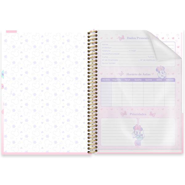 Caderno Universitário Capa Dura, 1 x 1, 80 folhas, Minnie Disney Style, 2639714, Spiral Mis - PT 1 UN