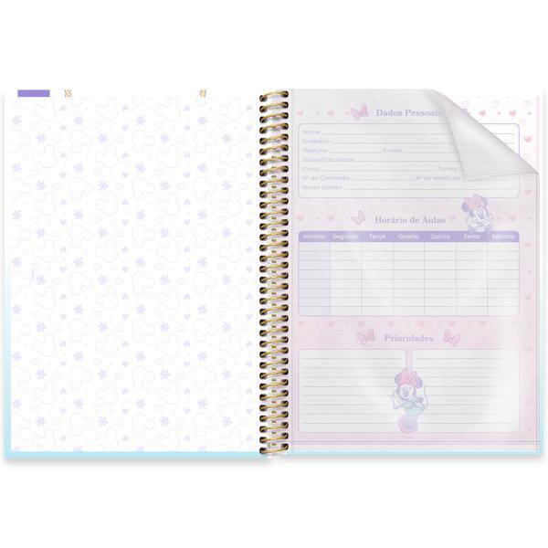 Caderno Universitário Capa Dura, 1 x 1, 80 folhas, Minnie Disney Style, 2644527, Spiral Mis - PT 1 UN