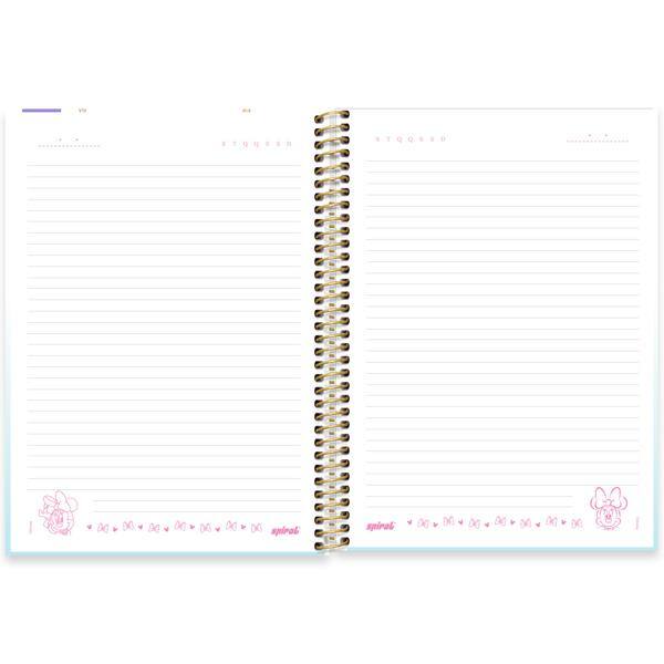 Caderno Universitário Capa Dura, 1 x 1, 80 folhas, Minnie Disney Style, 2644527, Spiral Mis - PT 1 UN