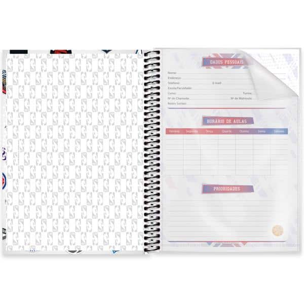Caderno Universitário Capa Dura, 1 x 1, 80 Folhas, NBA, 2639721, Spiral Nba - PT 1 UN Caderno Universitário Capa Dura, 1 x 1, 80 Folhas, NBA, 2639721, Spiral Nba - PT 1 UN