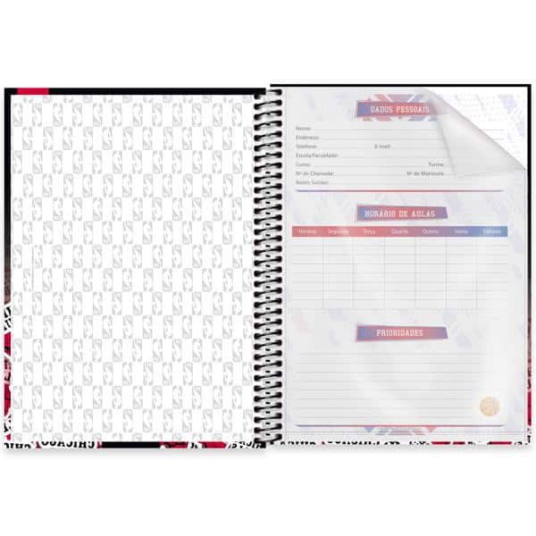 Caderno Universitário Capa Dura, 1 x 1, 80 Folhas, NBA, Chicago Bulls, 2639738, Spiral Nba - PT 1 UN Caderno Universitário Capa Dura, 1 x 1, 80 Folhas, NBA, Chicago Bulls, 2639738, Spiral Nba - PT 1 UN