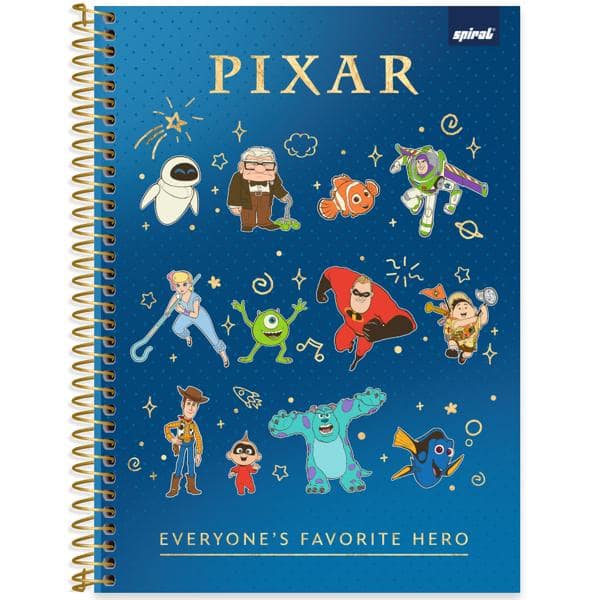 Caderno Universitário Capa Dura, 1 x 1, 80 Folhas, Pixar, 2639745, Spiral Px - PT 1 UN Caderno Universitário Capa Dura, 1 x 1, 80 Folhas, Pixar, 2639745, Spiral Px - PT 1 UN