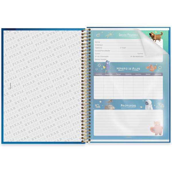 Caderno Universitário Capa Dura, 1 x 1, 80 Folhas, Pixar, 2639745, Spiral Px - PT 1 UN Caderno Universitário Capa Dura, 1 x 1, 80 Folhas, Pixar, 2639745, Spiral Px - PT 1 UN