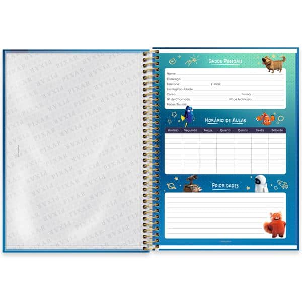 Caderno Universitário Capa Dura, 1 x 1, 80 Folhas, Pixar, 2639745, Spiral Px - PT 1 UN Caderno Universitário Capa Dura, 1 x 1, 80 Folhas, Pixar, 2639745, Spiral Px - PT 1 UN