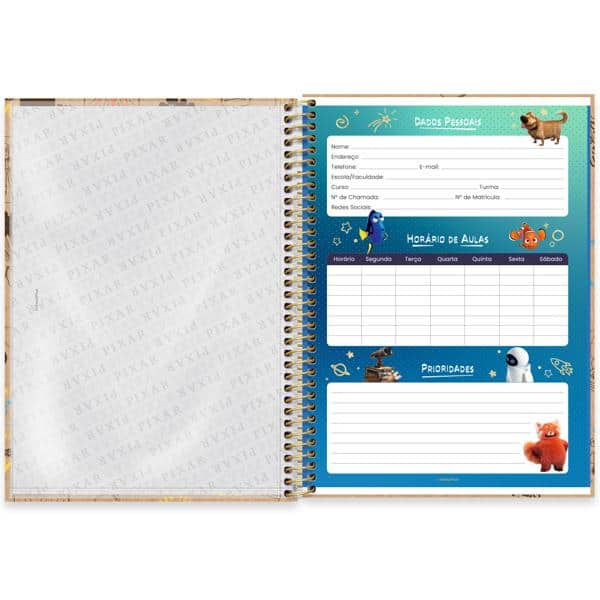 Caderno Universitário Capa Dura, 1 x 1, 80 folhas, Pixar, 2644541, Spiral Px - PT 1 UN Caderno Universitário Capa Dura, 1 x 1, 80 folhas, Pixar, 2644541, Spiral Px - PT 1 UN