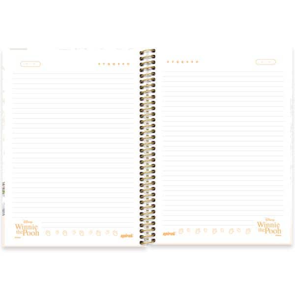 Caderno Universitário Capa Dura, 1 x 1, 80 folhas, Pooh, 2639752, Spiral Pooh - PT 1 UN