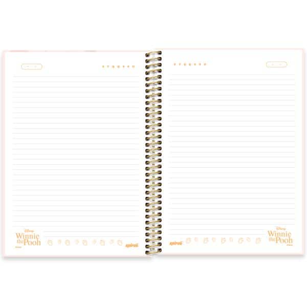 Caderno Universitário Capa Dura, 1 x 1, 80 folhas, Pooh, 2639769, Spiral Pooh - PT 1 UN