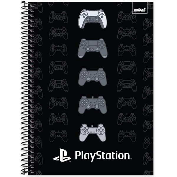 Caderno univ.capa dura 1x1 80fls Playstation 2644602 Spiral Ps PT 1 UN