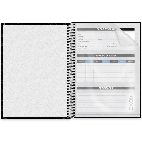 Caderno univ.capa dura 1x1 80fls Playstation 2644602 Spiral Ps PT 1 UN