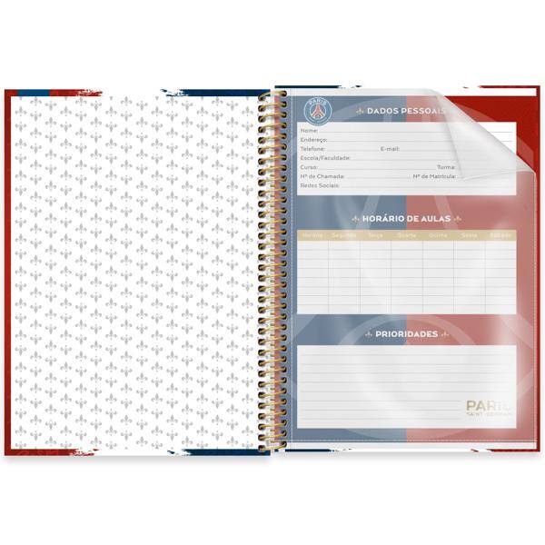Caderno univ.capa dura 1x1 80fls PSG 2642684 Spiral Psg PT 1 UN