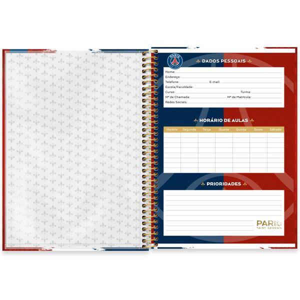 Caderno univ.capa dura 1x1 80fls PSG 2642684 Spiral Psg PT 1 UN