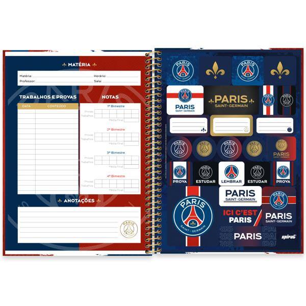 Caderno univ.capa dura 1x1 80fls PSG 2642684 Spiral Psg PT 1 UN