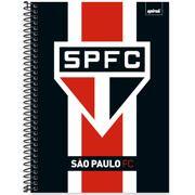 Caderno Universitário Capa Dura, 1 x 1, 80 Folhas, São Paulo FC, 2639790, Spiral SPFC - PT 1 UN