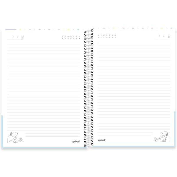 Caderno Universitário Capa Dura, 1 x 1, 80 folhas, Snoopy, 2639813, Spiral Sno - PT 1 UN