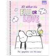 Caderno Universitário Capa Dura, 1 x 1, 80 folhas, Snoopy, 2644619, Spiral Sno - PT 1 UN